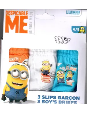 Pack 3 Slips Minions Junior