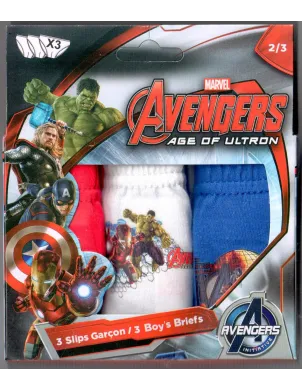 Pack 3 Slips Algodon Avengers