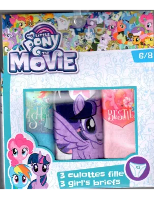 Pack 3 Braguitas Niña Little Pony