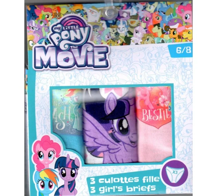 Pack 3 Braguitas Niña Little Pony