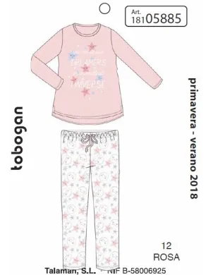 Pijama Niña M/Larga Stars