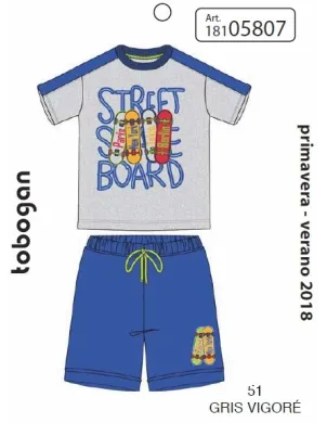 Pijama Infantil Niño M/Corta Street Skat