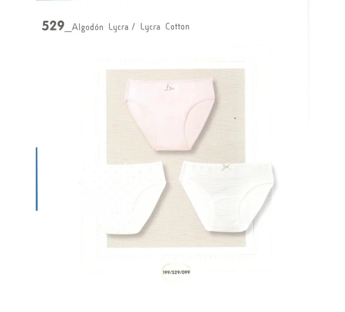 Pack 3 Bikinis Niña Algodon Lycra