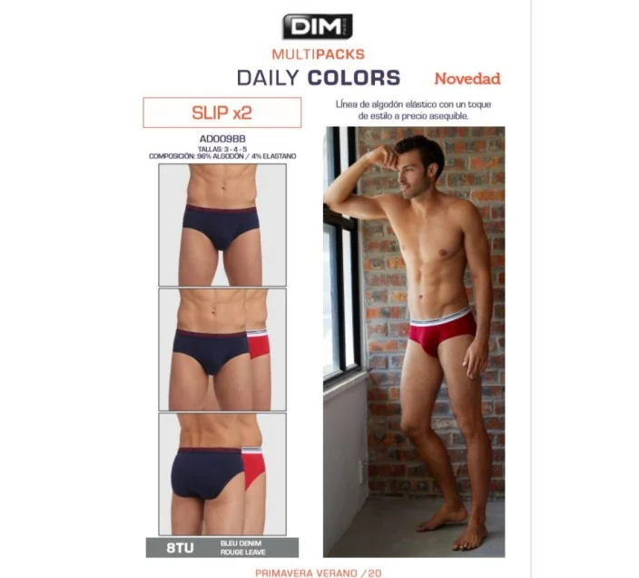 Pack 2 Slips Cro Daily Colors Dim