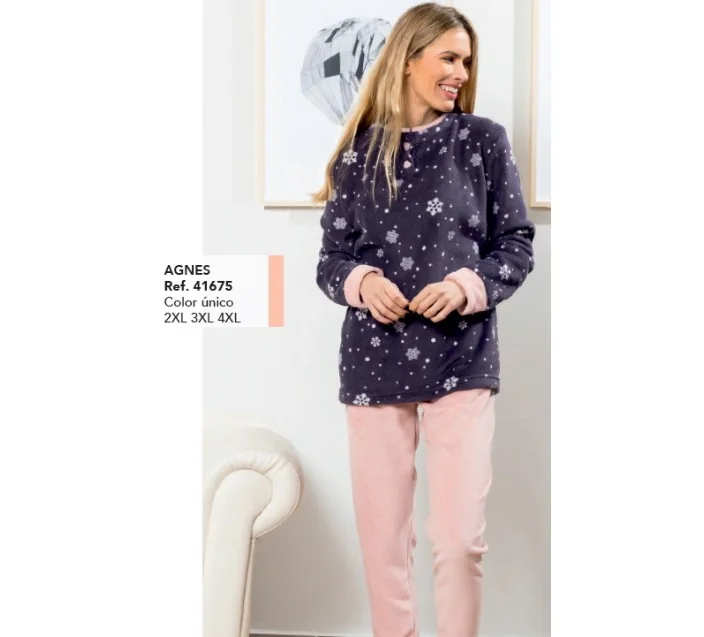 Pijama Sra M/L Coralina "Agnes" T.Esp