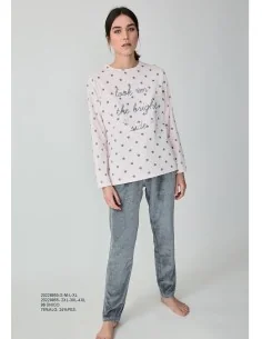 Pijama Sra M/L Tundosado "Bright Stars"