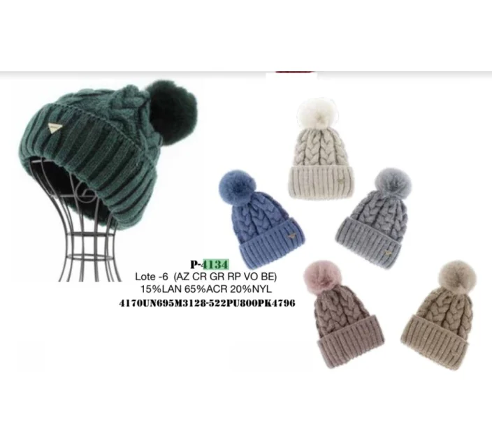 Gorro Sra Privata Lana Cables