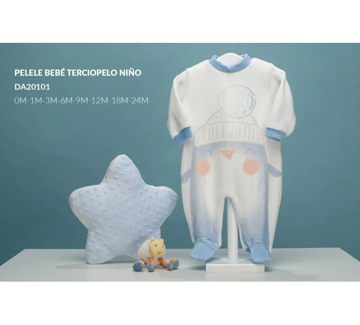 Pelele Bebe Terciopelo M/L Niño