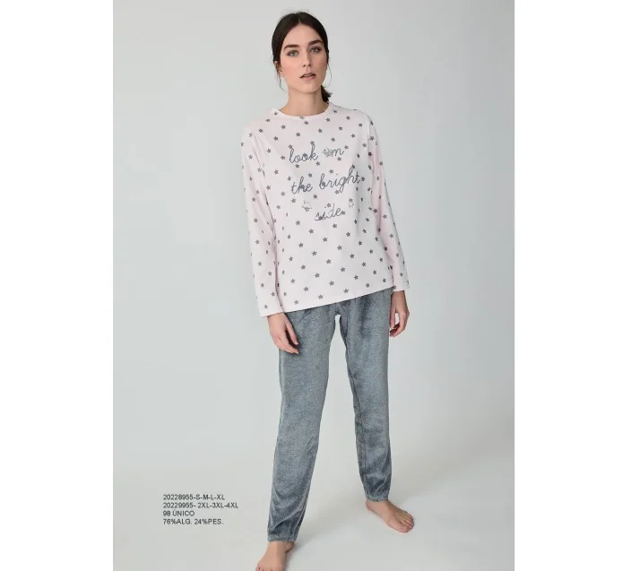 Pijama Sra M/L Tundosado "Bright Stars"