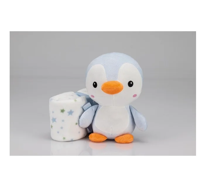 Peluche+Manta Pingüino