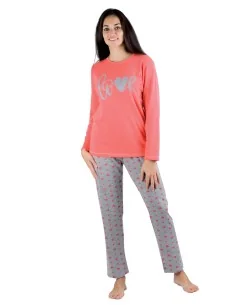 Pijama Sra M/L Punto "Love"