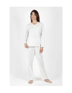 Pijama Sra M/L Admas Luxe Stripes