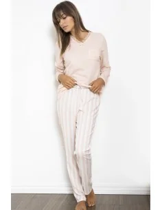 Pijama Sra M/Larga Classic Stripes