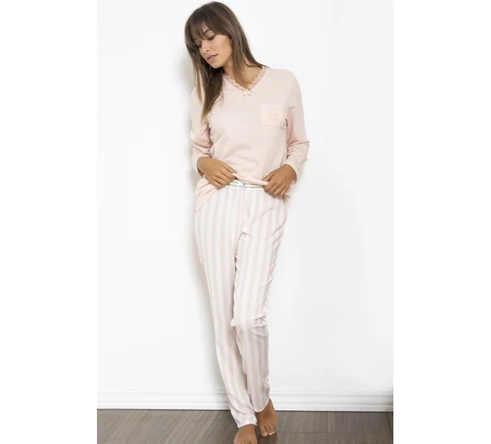 Pijama Sra M/Larga Classic Stripes