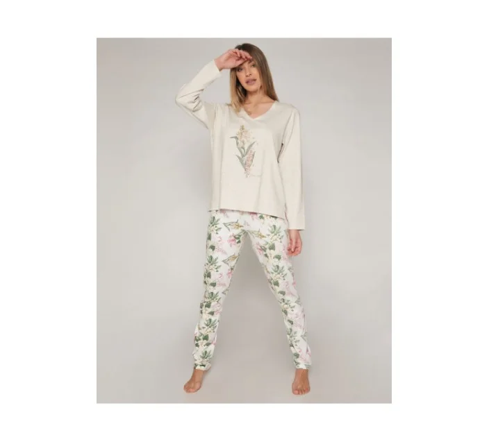 Pijama Sra M/L Admas Flowe Soft