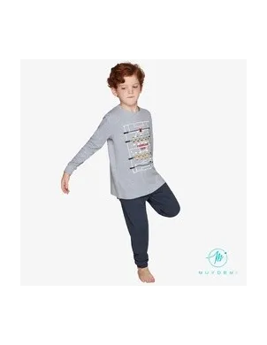 Pijama Niño M/L Invierno Muydemi Futbolin