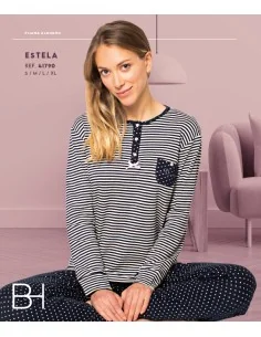 Pijama Sra M/Larga Interlock Estela