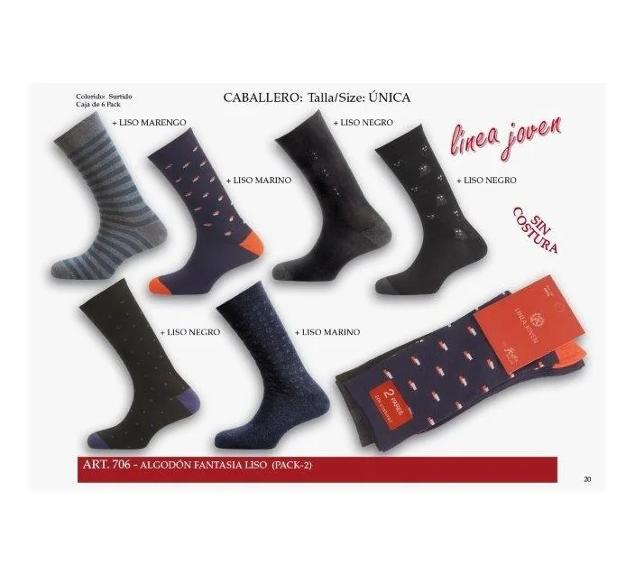 Pack 2 Calcetines Cro Fantasia+Liso