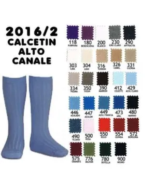 Calcetin Alto Algodon-Lycra Canale 6x2