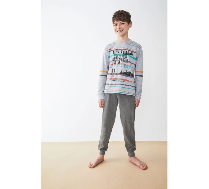 Pijama Niño M/L Interlock Ride Hard