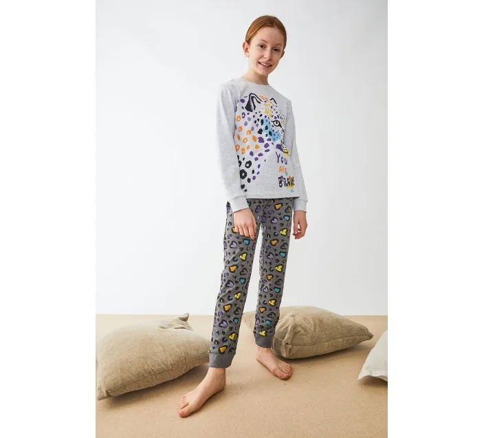 Pijama Niña M/L Interlock You Are Brave