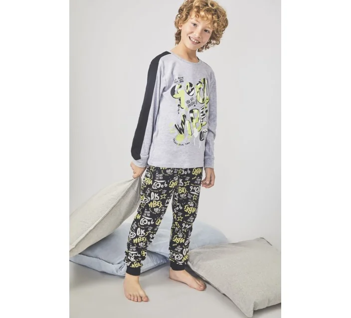 Pijama Niño M/L Interlock Good Wibes