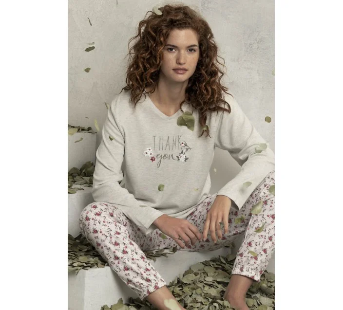 Pijama Sra M/L Thank You Admas