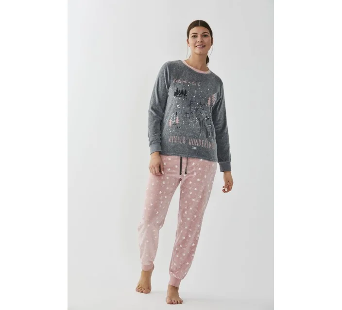 Pijama Sra M/L Tundosado Winter Wonderland