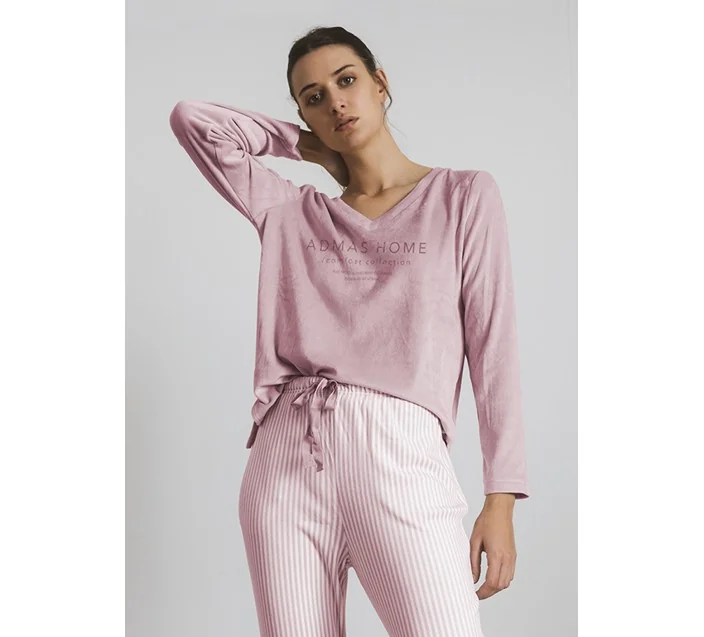 Pijama Sra M/L Admas Pico Soft Home