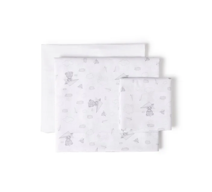 Triptico Minicuna 100%Cotton Avion Papel