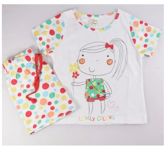 Pijama Infantil Niña M/C Topos Estampado