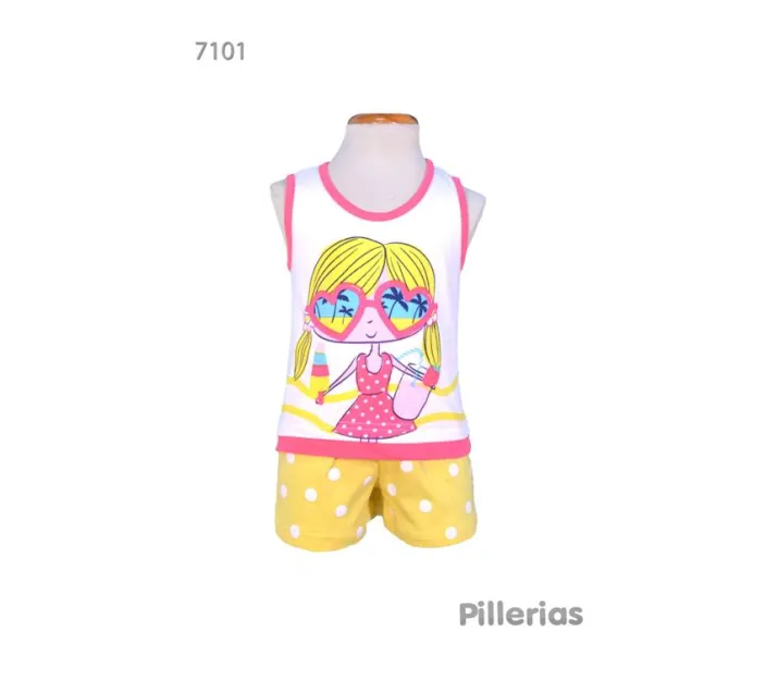 Pijama Infantil S/Mangas Niña