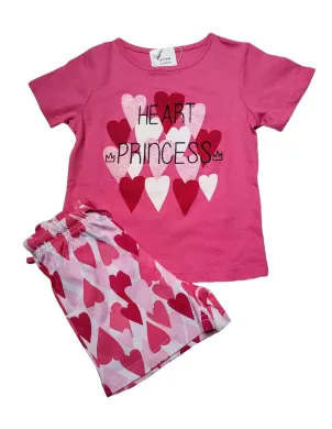 Pijama Infantil Niña M/C Heart Princess