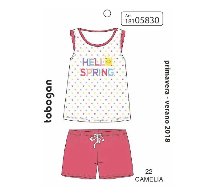 Pijama Infantil Niña S/M Hello Spring