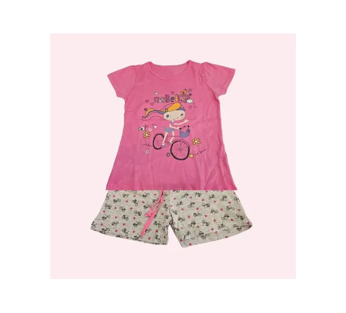 Pijama Infantil Niña M/C Rebel