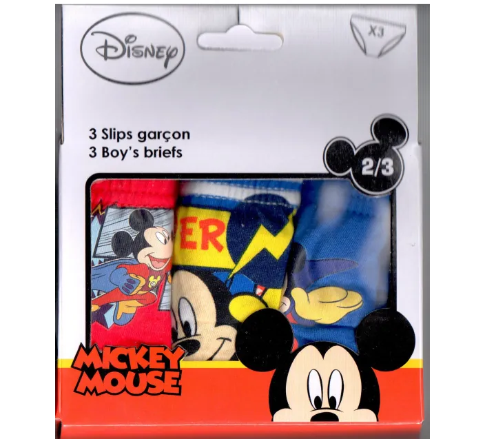 Pack 3 Slips Mickey