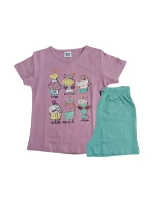 Pijama Infantil M/C Niña Love Cupcakes