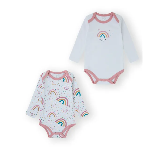 Pack 2 Bodis Bebe M/Larga Rainbow