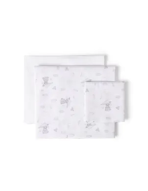 Triptico Minicuna 100%Cotton Avion Papel