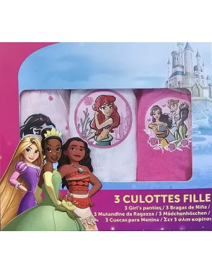 Pack 3 Braguitas Princesas Disney