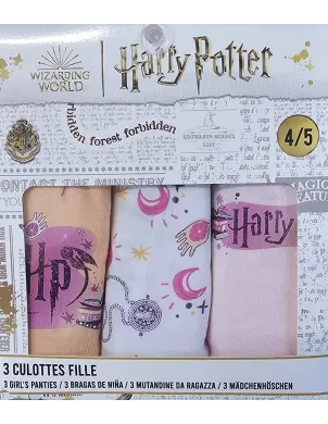 Pack 3 Braguitas Niña Harry Potter