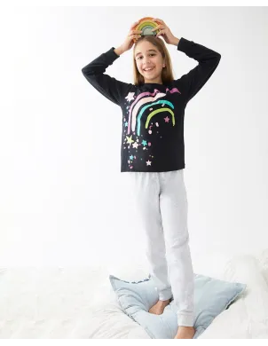 Pijama Niña M/L Interlock Rainbow