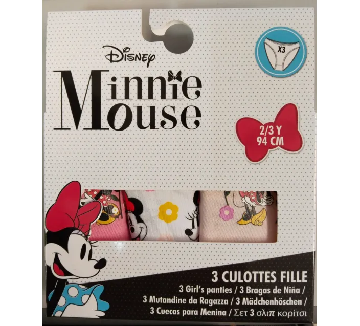 Pack 3 Braguitas Minnie