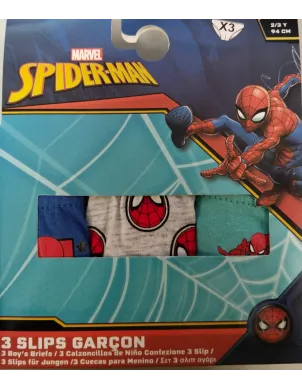 Pack 3 Slips Niño Spiderman